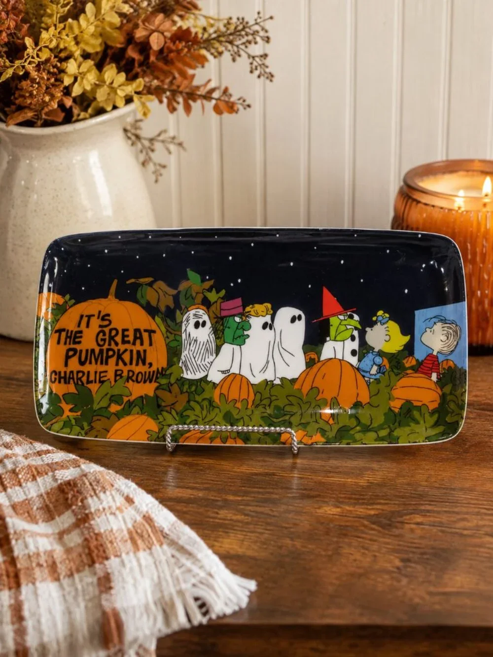 Great Pumpkin Peanuts Serving Platter
